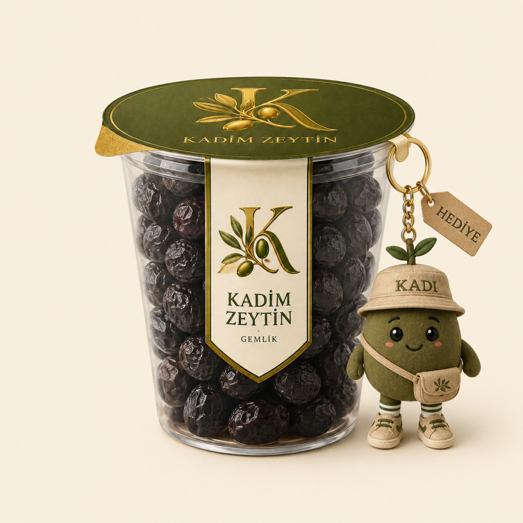 Sofralık Siyah Zeytin 500 g | KADİ Anahtarlık Hediyeli
